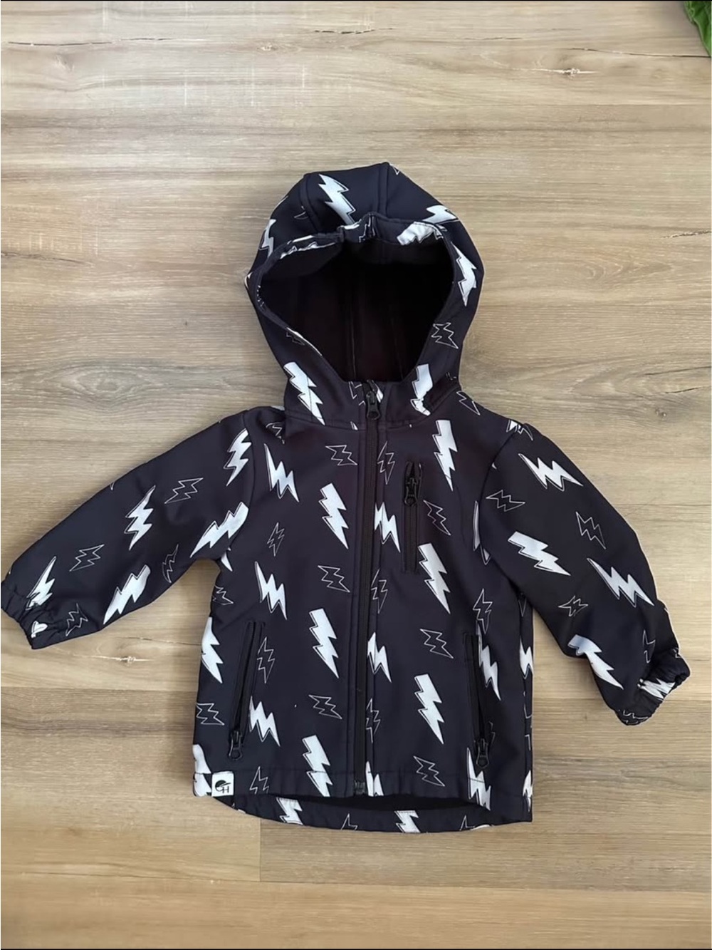 George Hats Black & White Lightning Bolt Rain Jacket Snow Jacket